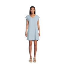 Time and Tru Women's Cap Sleeve V-Neck Shirt Dress Size L 12-14