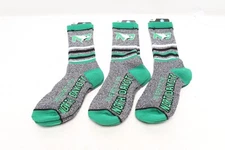 3 Pairs  For Bare Feet NCAA Mens North Dakota Fighting Hawks   Socks Size L