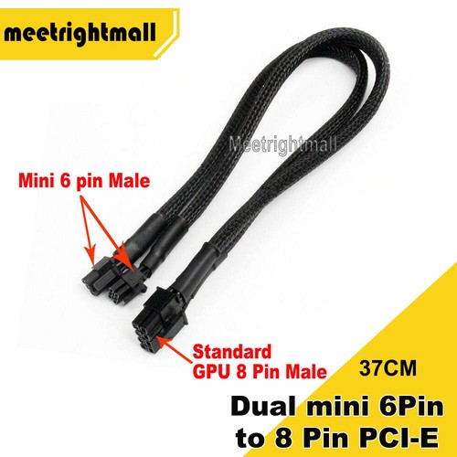 Câble D'alimentation Dual Mini 6 Pin Vers 8 Pin PCI-e Pour Mac Pro - Adaptateur Y Splitter, 30 Cm
