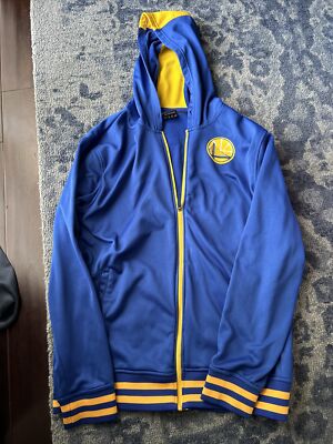 Golden State Warriors Sweatshirt Mens Large Blue Zip Hoodie NBA