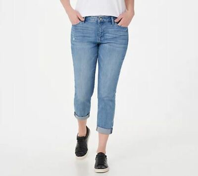 Laurie Felt Daisy Denim Girlfriend Jeans | eBay