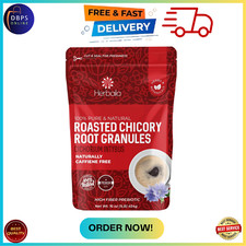 Chicory Root Roasted Granules, 1 Pound, Chicory Coffee Inulin, Prebiotic Dietar