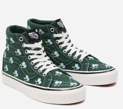 BRAND NEW VANS SK8 HI 38 DX SANDY LIANG SZ 6.5 VN0A5KRIYRN FLORAL GREEN SNEAKERS