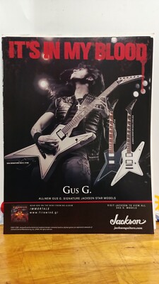 GUS G. STAR GUITAR CHARVEL JACKSON USA GUITAR PRINT AD 11 X 8.5 z3