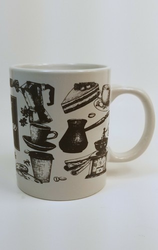 Royal Norfolk White "The Best Coffee IN TOWN," 12 oz 4 1/2" Tall Mug Cup - Picture 2 of 4