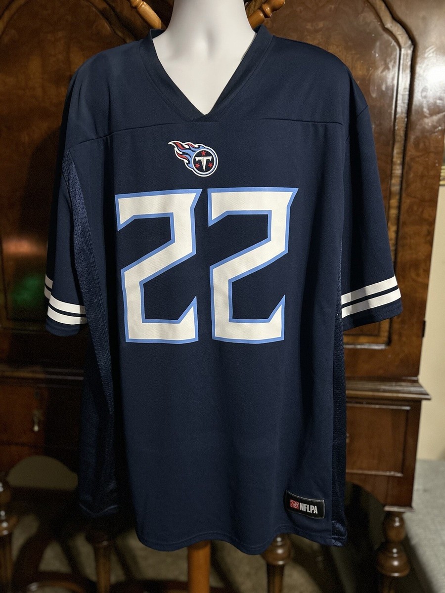 Men's Fanatics #22 Derrick Henry Jersey Navy Tennessee Titans