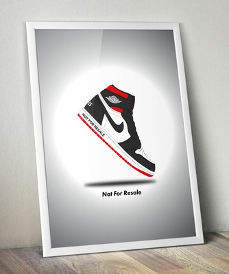 Nike Jordan 1 Retro Not For Resale Minimalist Sneakerhead Vector Wall Art Poster Ebay