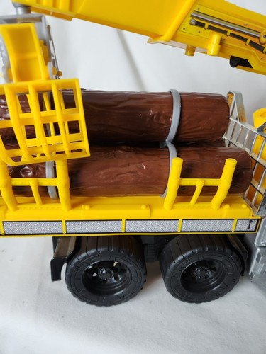 Large Toy Semi Truck Logging Truck Log Hauler With Logs and Grapple Cool!!! - Picture 9 of 13