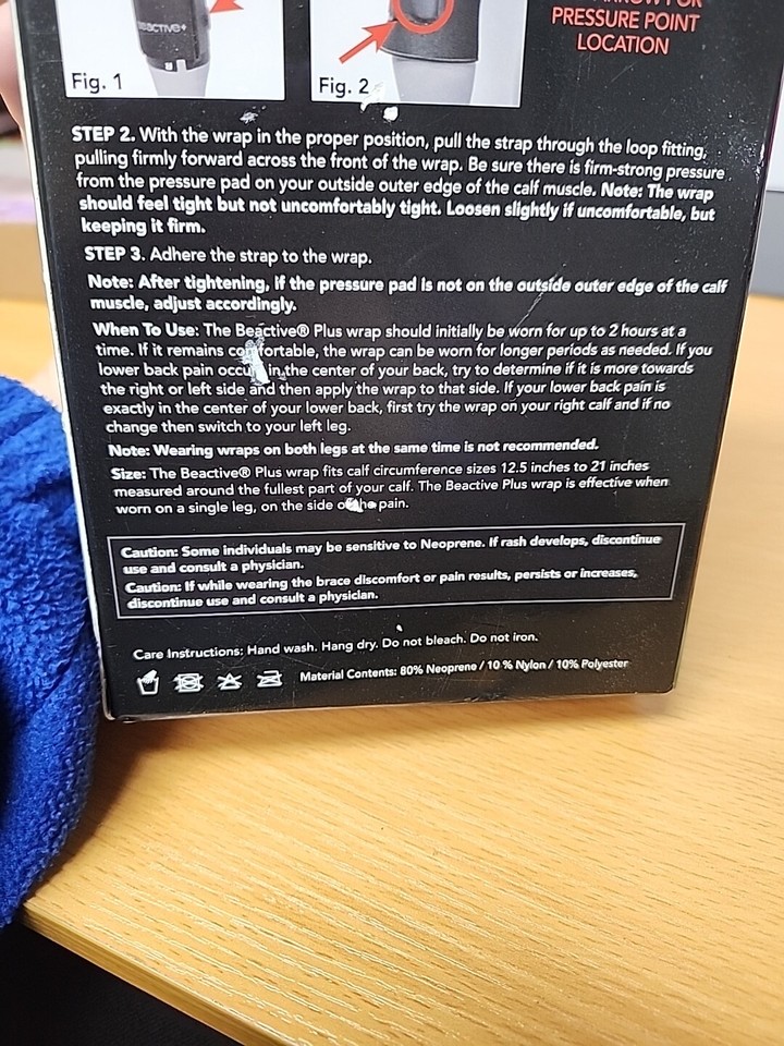 BeActive PLUS Instant Relief Acupressure Calf Brace for Sciatic Back