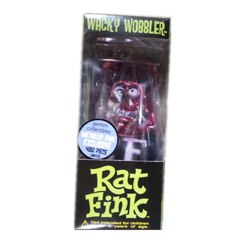 RATFINK 9体セット ★全メタリック仕様★ WACKY WOBBLER Crazy Mouse Rat Fink Figure Toys Car Desktop Decoration Toy