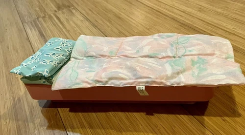 1977 Vintage Mod Barbie Furniture Plastic Bed W/ Foam & Sheets Dream House