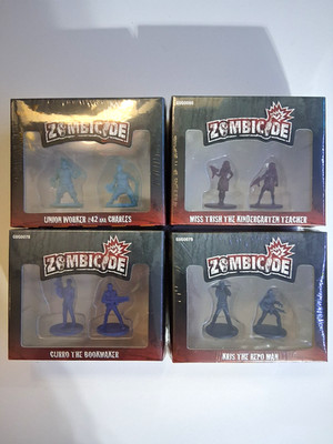 Zombicide Survivor & Zombivor Promo Miniatures Set Lot 8 Figures Sealed 4 Sets