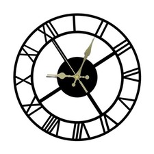 Oversized Metal Wall Clock Quiet Movement Visible Number Living Space Upgrades