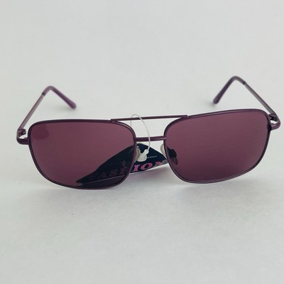 Fashion Sunglasses Women Rectangular Aviator, Metal Frame, Purple