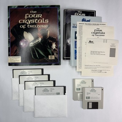The Four Crystals of Trazere IBM PC 5.25'' & 3.5  - Mindscape Big Box - CIB