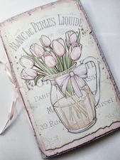 Junk Journal Booklet "SPRING FLING" HANDMADE Easter Spring Florals 6"x9" 
