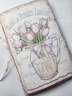 Junk Journal Booklet ''SPRING FLING'' HANDMADE Easter Spring Florals 6''x9'' 