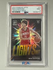 2024-25 Donruss Optic Reed Sheppard Lights Out Gold /10 Psa 9 