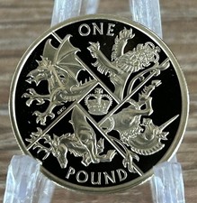 2016 £1 Last Round Pound Proof One Pound Coin Taken From Royal Mint Annual Set