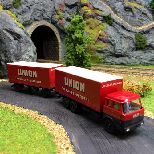Camion avec remorque Hanomag Union -HO-1/87-Wiking 045701 | Condition: Neuf