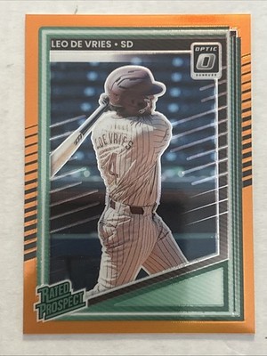 2025 Donruss Optic Rated Prospect Leo Devries Orange Velocity Prizm /199 #148