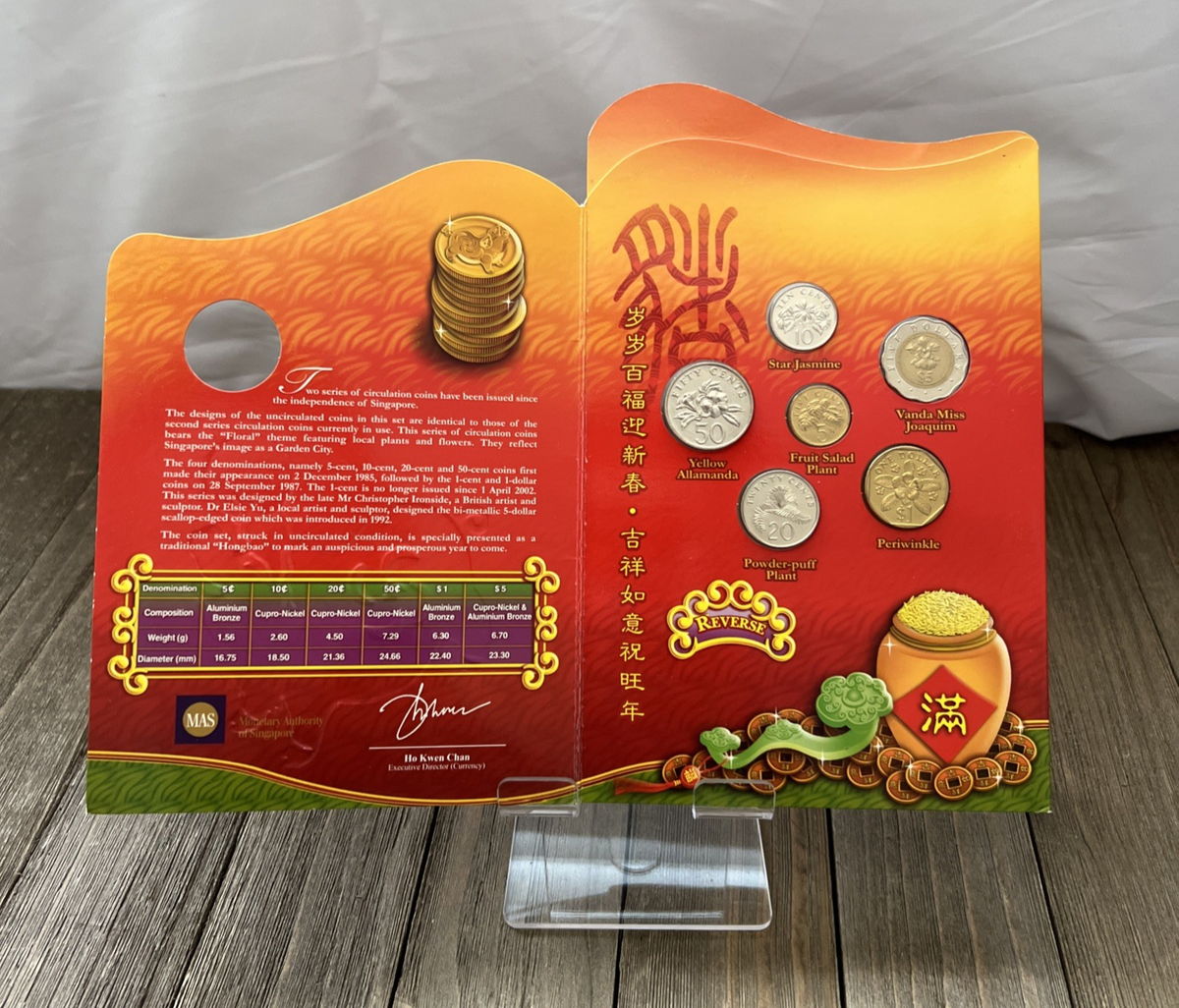 Singapore Mint 2007 Uncirculated 6 Coin Set - Hongbao Pack Zodiac