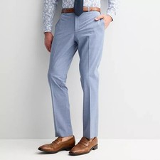 Apt 9 Premier Flex Performance Slim Fit Dress Pants Mens 30x32 Light Blue NEW