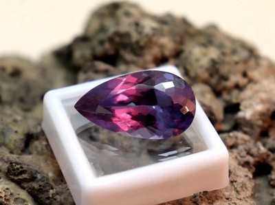 Certified Pear Cut Alexandrite Natural Color Changing 10.24 Ct Loose Gemstone A+