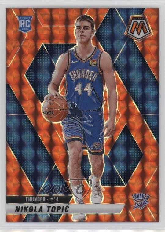 2024-25 Panini Mosaic Rookies Orange Prizm /249 Nikola Topic #242 Rookie RC