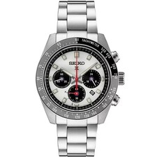 SEIKO PROSPEX SSC911 SPEEDTIMER Silver Panda Dial Metal Solar Chrono Watch 750