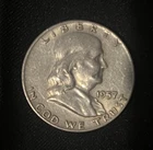 1957 Franklin Half Dollar 50 Cent Piece - 90% Silver