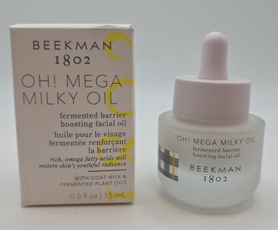 #ad Beekman Oh Mega Milky Oil Fermented Barrier Boosting Facial Oil0.5 oz NIB $19.99