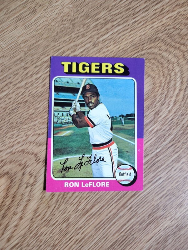 1975 Topps - RON LeFLORE- Detroit Tigers-#628 (RC)- SET BREAK - VG+ ⭐⭐ROOKIE
