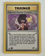 Pokemon TCG Allenatore Controllo Psichico di Sabrina #121/132 Non Holo 1° Edizione