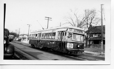 26A731 RP 1950s INDIANAPOLIS RAILWAYS CAR #145  ' E WASHINGTON  ' SIGN