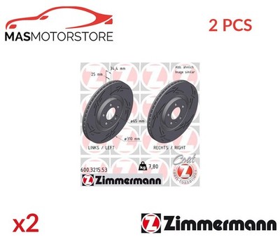 BREMSSCHEIBEN SATZ PAAR VORNE ZIMMERMANN 600321553 2PCS P FÜR VW POLO V,POLO VI