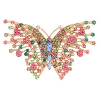 Kristall Strass Schmetterling Brosche Pin Schmetterling Anstecknadel FüR MäNtel