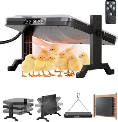 Smart Brooder Heating Plate, 2-in-1 Chicken Coop Heater & Chick Brooder, 200W Ra