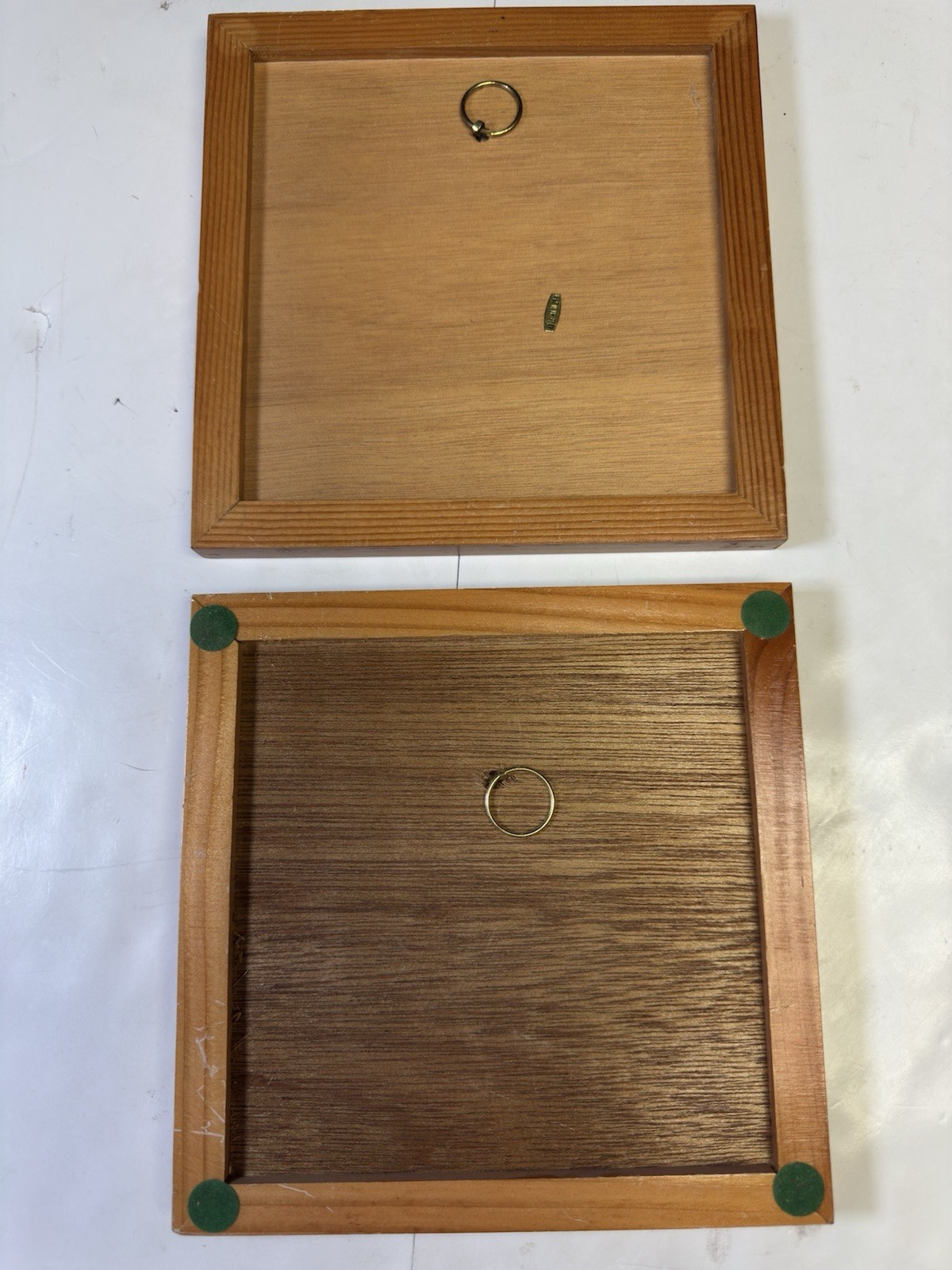 Vintage Farmhouse Hen & Pig Ceramic Wall Art Set 7x7 Country Kitchen