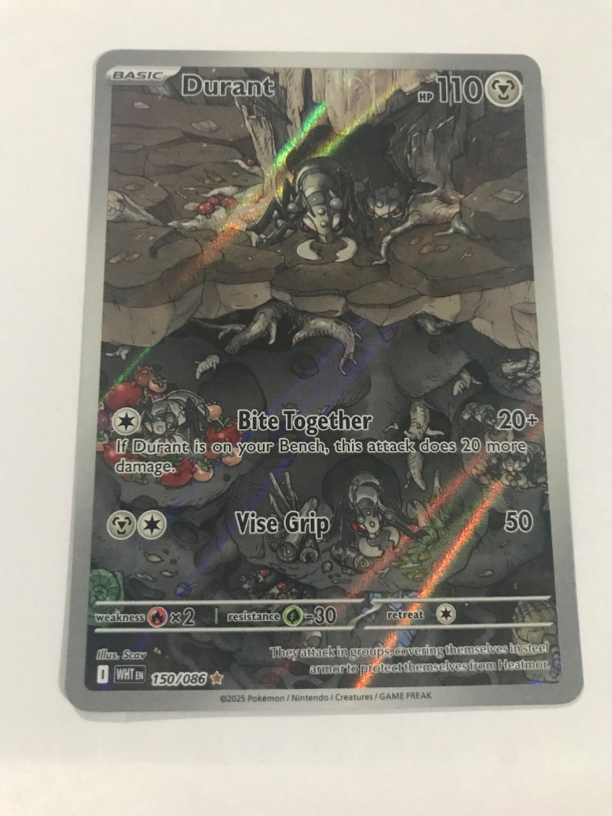 Durant 150/086 IR - White Flare - Scarlet & Violet - NM plus bonus ex card