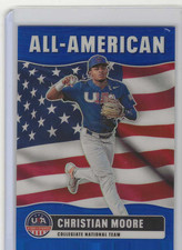 2026 Panini USA Stars & Stripes Christian Moore All-American #25/99 Collegiate