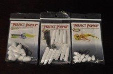 Perfect Popper Foam Heads with Hooks 3 Pack Lot 2 TCS 1 Pencil Fly Tying