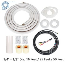 1/4In - 1/2In Dia. Three Length Options For Mini Split Heat Pump Systems Kit