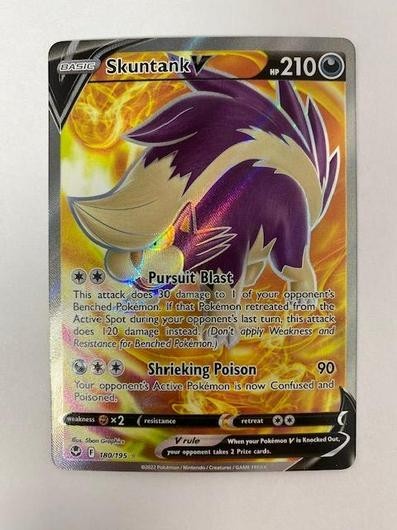 #180/195 Skuntank V Ultra Rare Holo - Pokémon Silver Tempest English NM