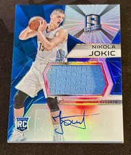 15-16 Panini Spectra Rookie Jersey Auto Holo Silver Nikola Jokic RC SP #122