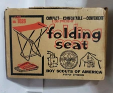 Vintage Boy Scouts Of America camping folding Seat No.1026 