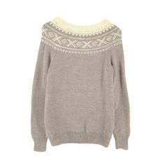 Vintage Nordic Pullover Norway Fair Isle Wool Sweater For Women Size S