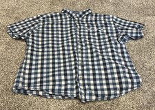 Men s Size 2XL Eddie Bauer Classic Fit Plaid Button Up Shirt