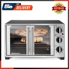 ETO2530M Double French Door Countertop Toaster Oven Bake Broil Toast Keep