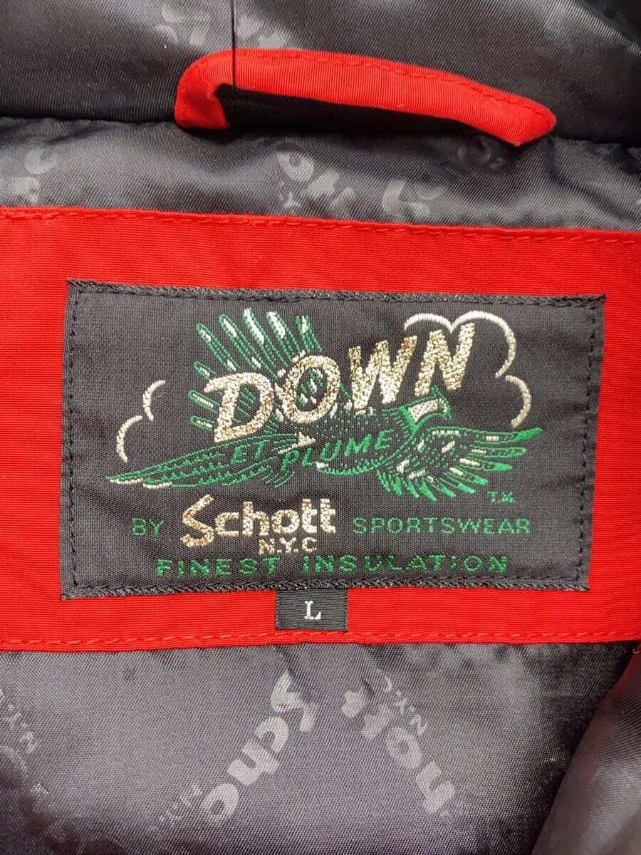 Schott Down Jacket, Large, Polyester, Red, 3182011 - image 3